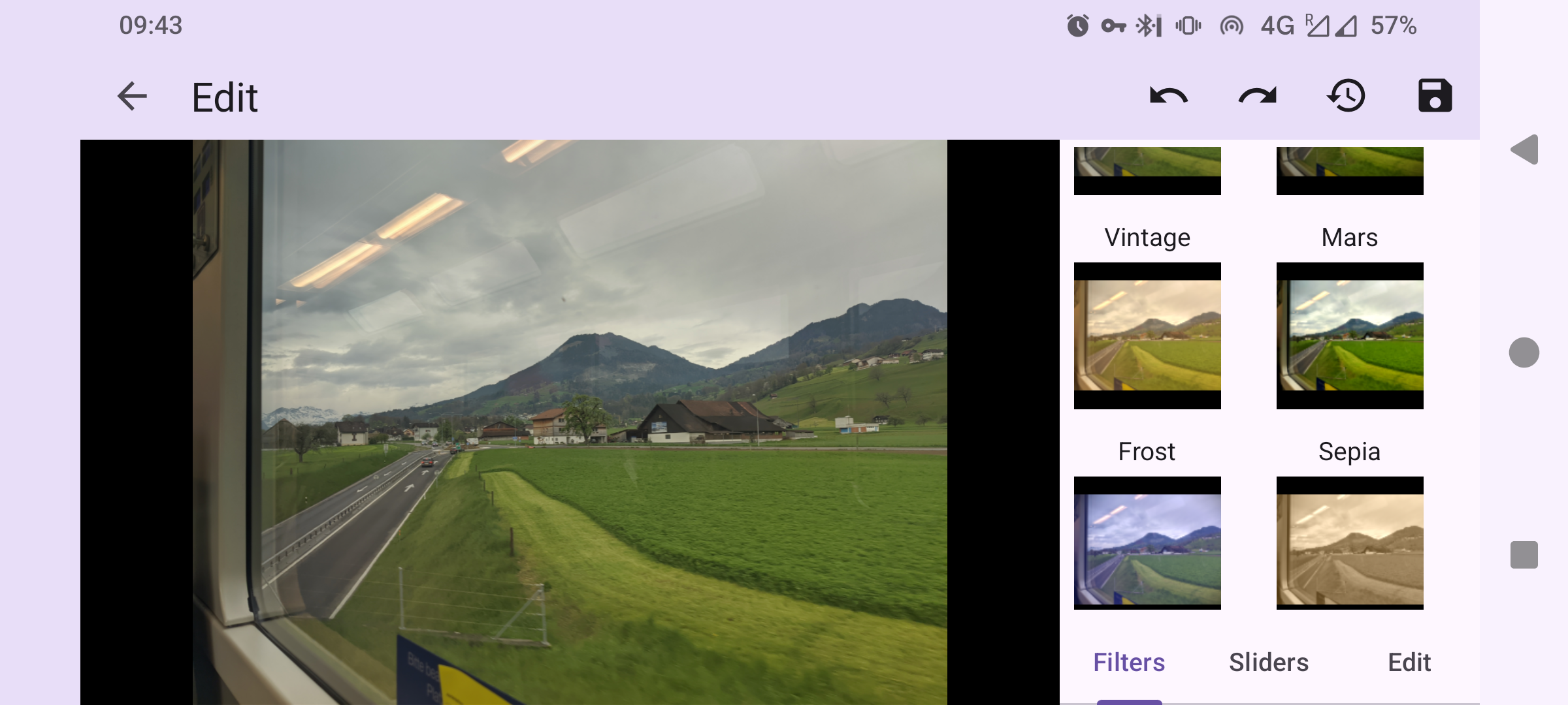 Screenshot of Bunny Media editor in landscape